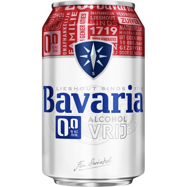 Bavière - Bière Bavière 0,0 Can 330 ml | 24 pièces