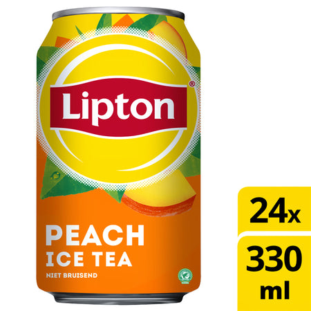 Lipton - Boisson gazeuse Ice Tea pêche canette 330ml