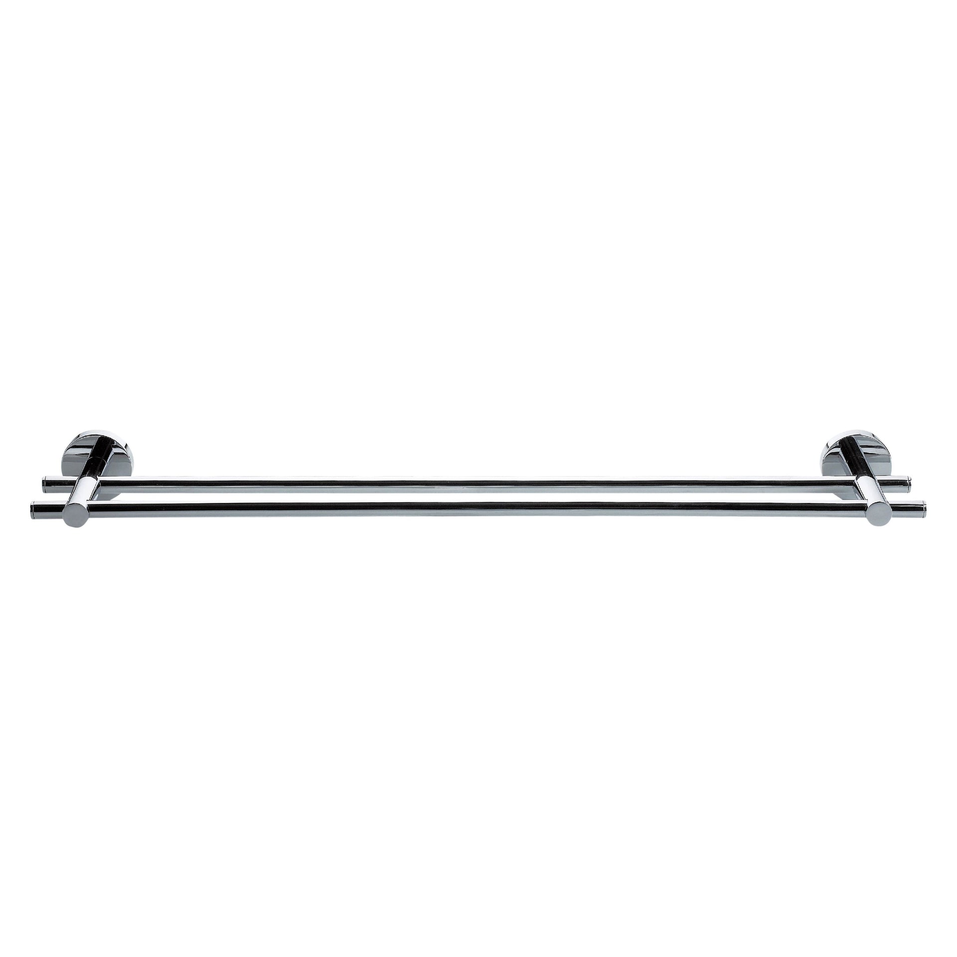 Tesa - Porte-serviettes ® Smooz double métal chromé brillant autocollant