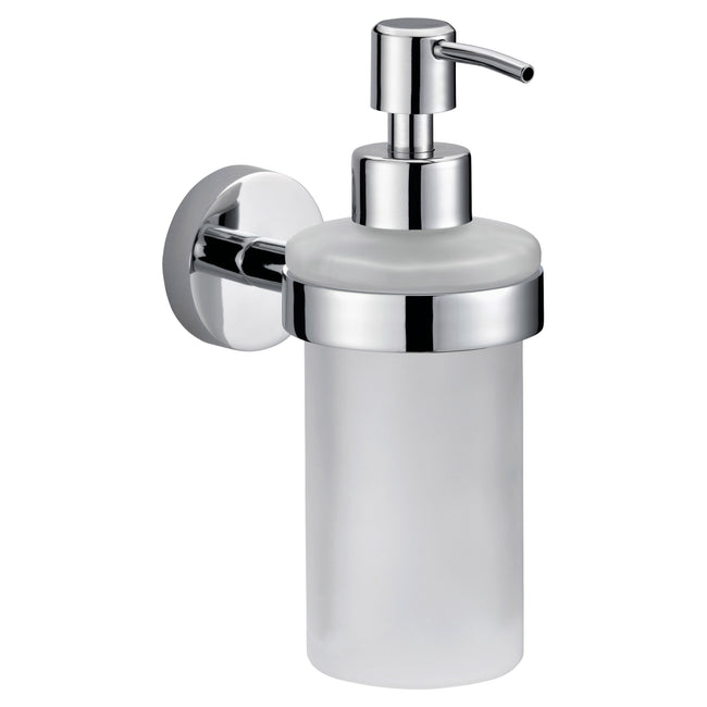Tesa - Pompe à savon ® Smooz autocollante en métal chromé brillant