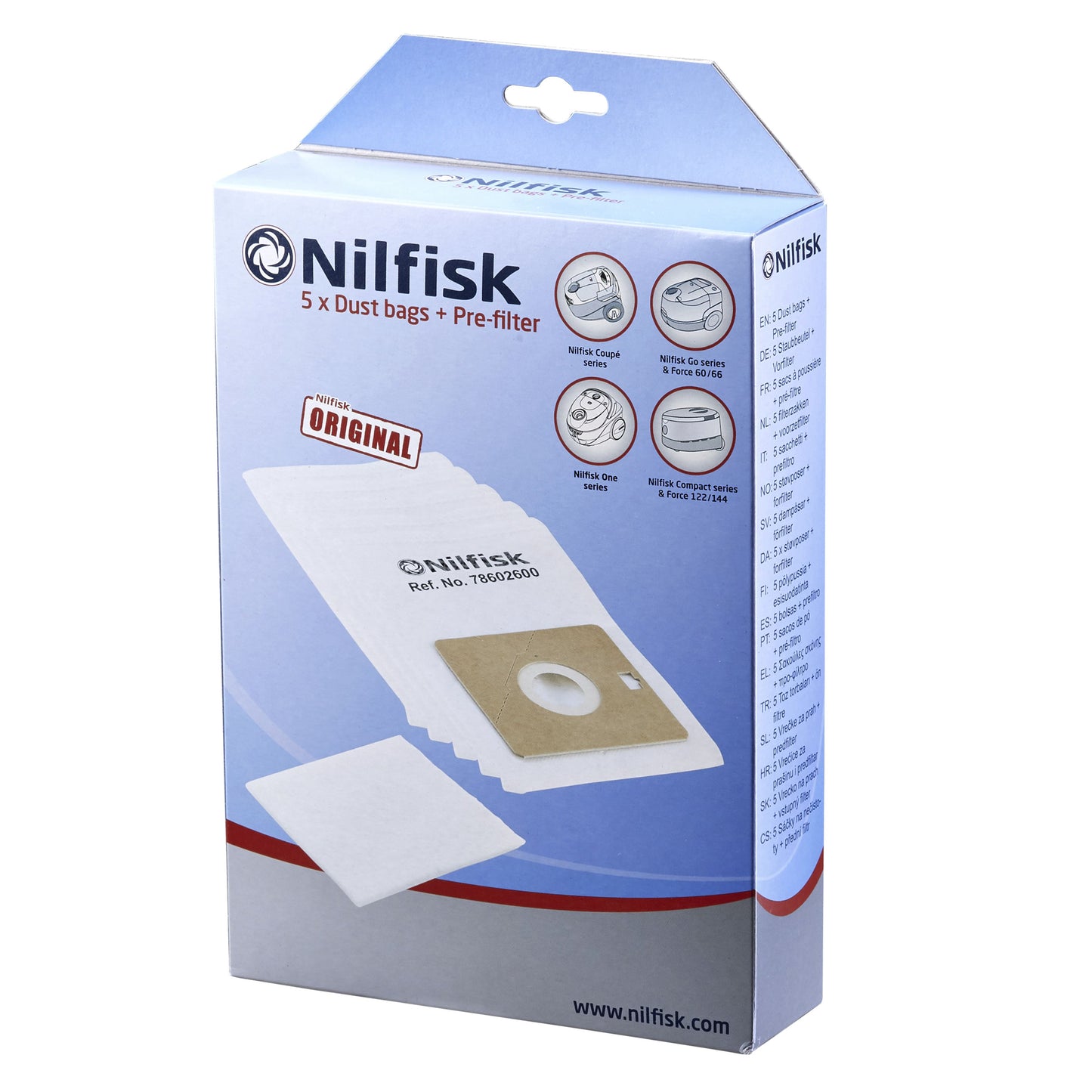 Nilfisk - Staubsaugerbeutel One und Coupe 5 Stück