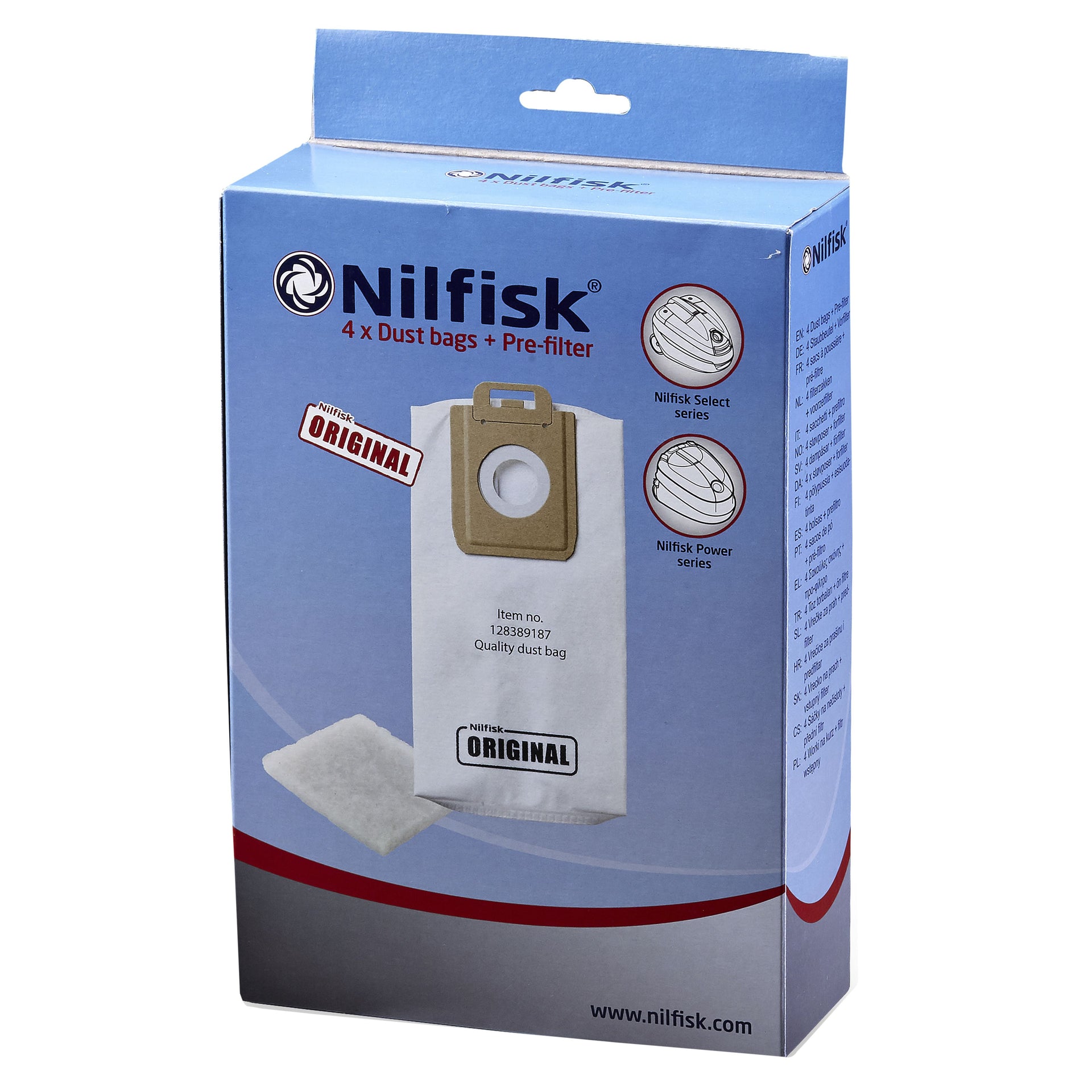 Nilfisk -  Stofzuigerzak  select 4 stuks