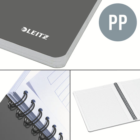 Leitz - Carnet de bureau a5 ligne 180 pages gris