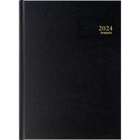 Brepols - Agenda 2026 Bremax Santex A4 1 jour/1 page 4 colonnes noir