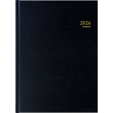 Brepols - Agenda 2026 Bremax Santex A4 1 jour/1 page 4 colonnes noir