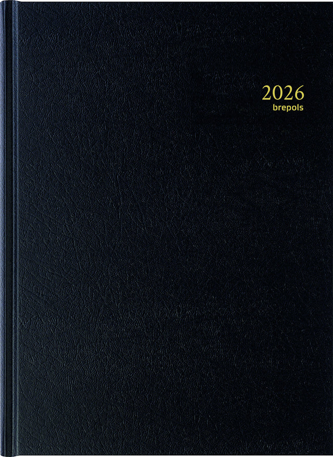 Brepols - Agenda 2026 Bremax Santex A4 1 jour/1 page 4 colonnes noir