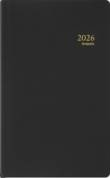 Brepols -  Agenda 2026  Breform Seta 1dag/1pagina zwart