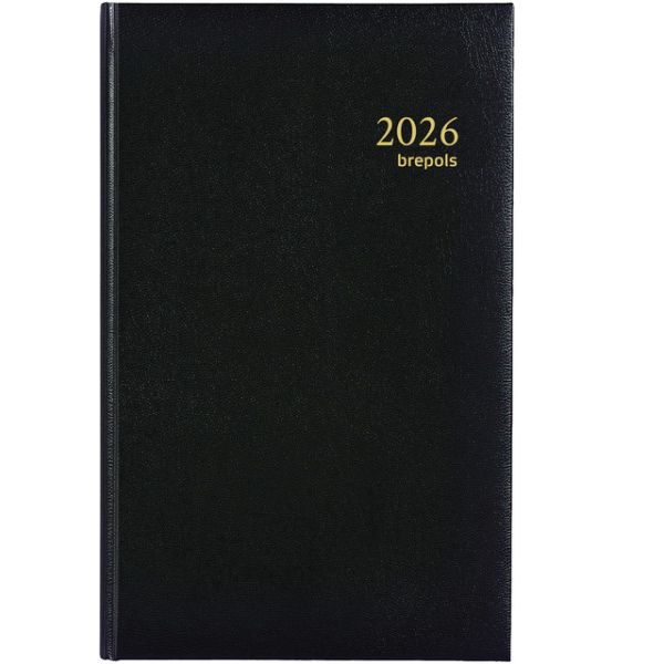 Brepols -  Agenda 2026  Brefix Lima 1dag/1pagina zwart | 3 stuks