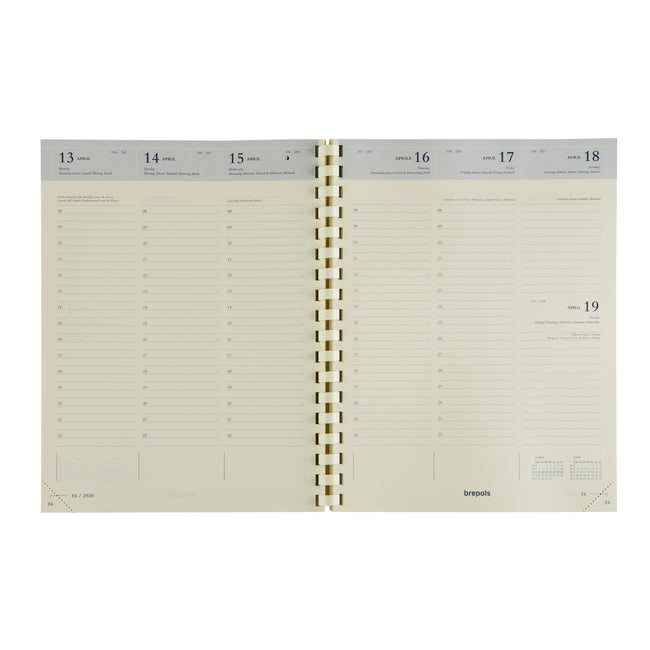 Brepols -  Agendavulling 2026  Timing 7dagen/2pagina's crème