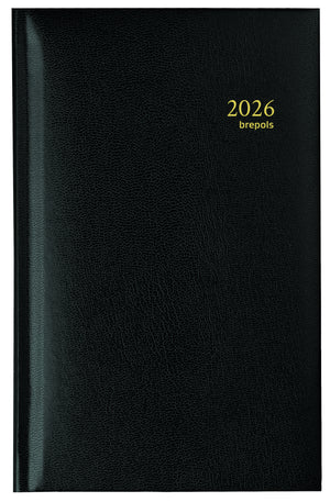Brepols - Agenda 2026 Interplan Lima 7 jours/2 pages noir
