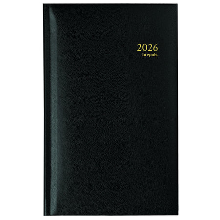 Brepols - Agenda 2026 Interplan Lima 7 jours/2 pages noir