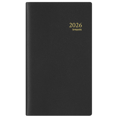 Brepols - Agenda 2026 Interplan Genova 7 jours/2 pages spirale noir