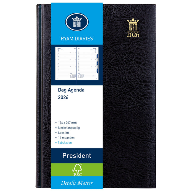 Ryam -  Agenda 2026  president mundior 1dag/1pagina zw