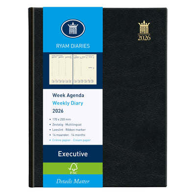 Ryam -  Agenda 2027  executive mundior 7d/2 zwart