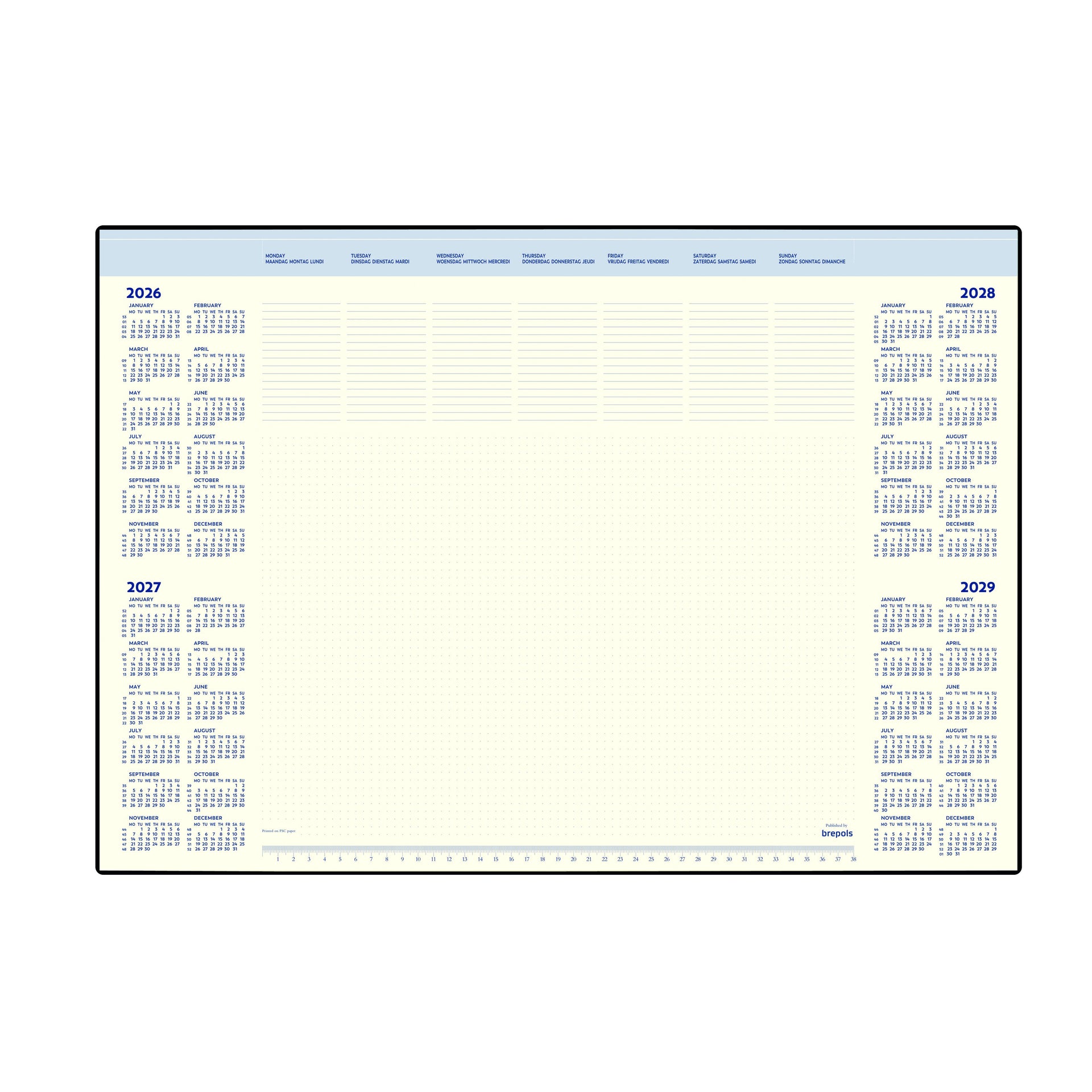 Brepols -  Onderlegbl 2027  desk mate 7d/1p 35vel