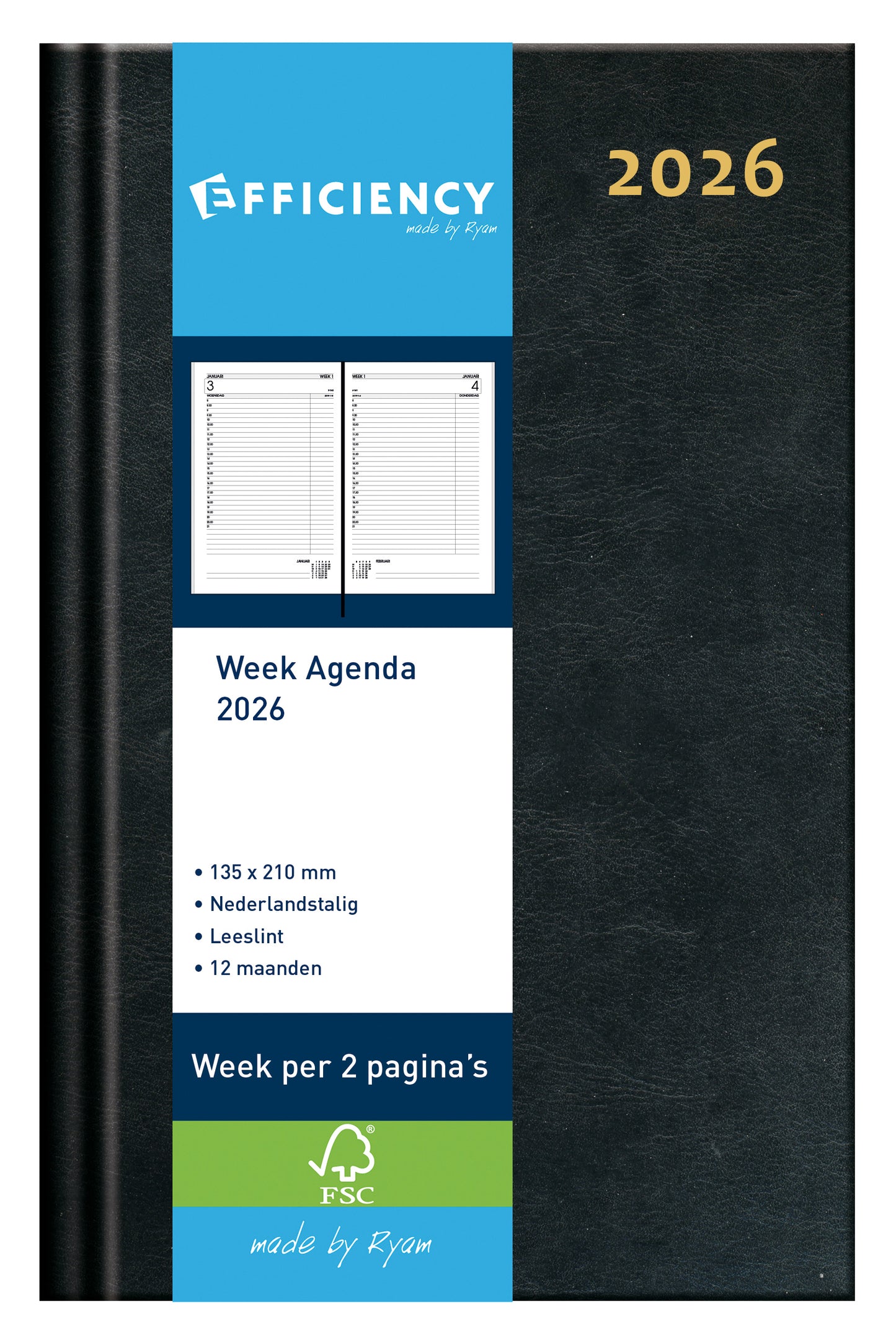 Ryam - Agenda 2026 Effizienz Baladek 7d/2p schwarz