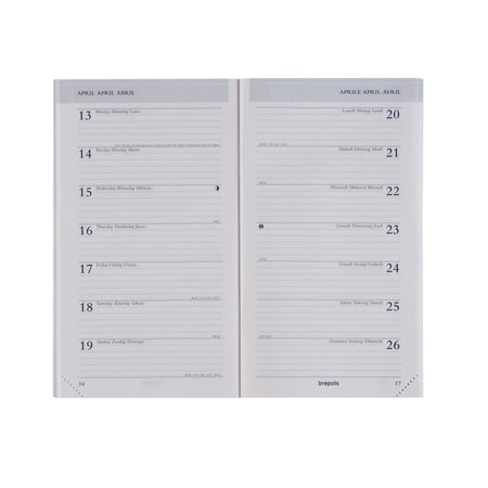 Brepols - Agenda remplissage 2026 Breplan 7 jours/1 page