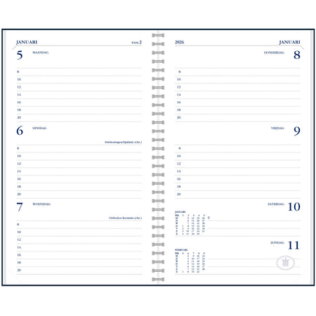 Ryam -  Agendavulling 2027  memoplan 7 7d/2p wt