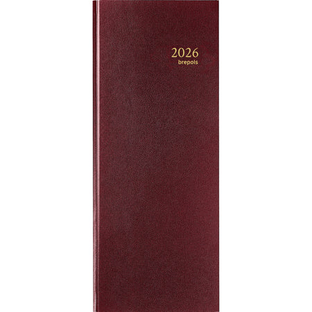 Brepols - Agenda 2026 Saturn Lima 1 jour/1 page bordeaux