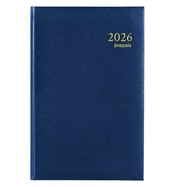 Brepols - Agenda 2026 Saturn Lima 7 jours/2 pages bleu