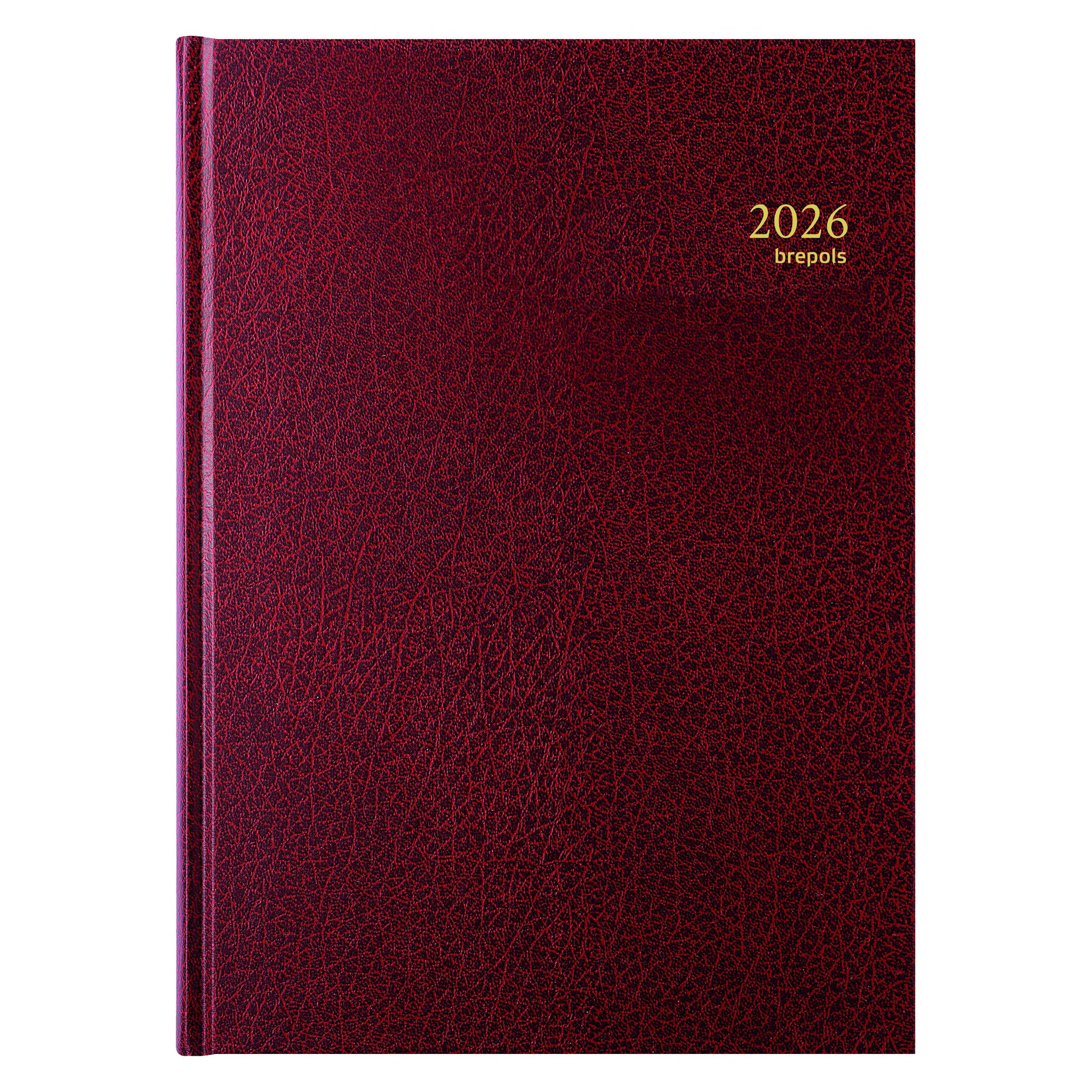 Brepols - Agenda 2026 Bremax Santex A4 1 Tag/1 Seite 4 Spalten Burgunderrot