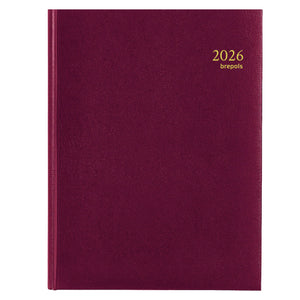 Brepols - Agenda 2026 Timing Lima 7 jours/2 pages bordeaux