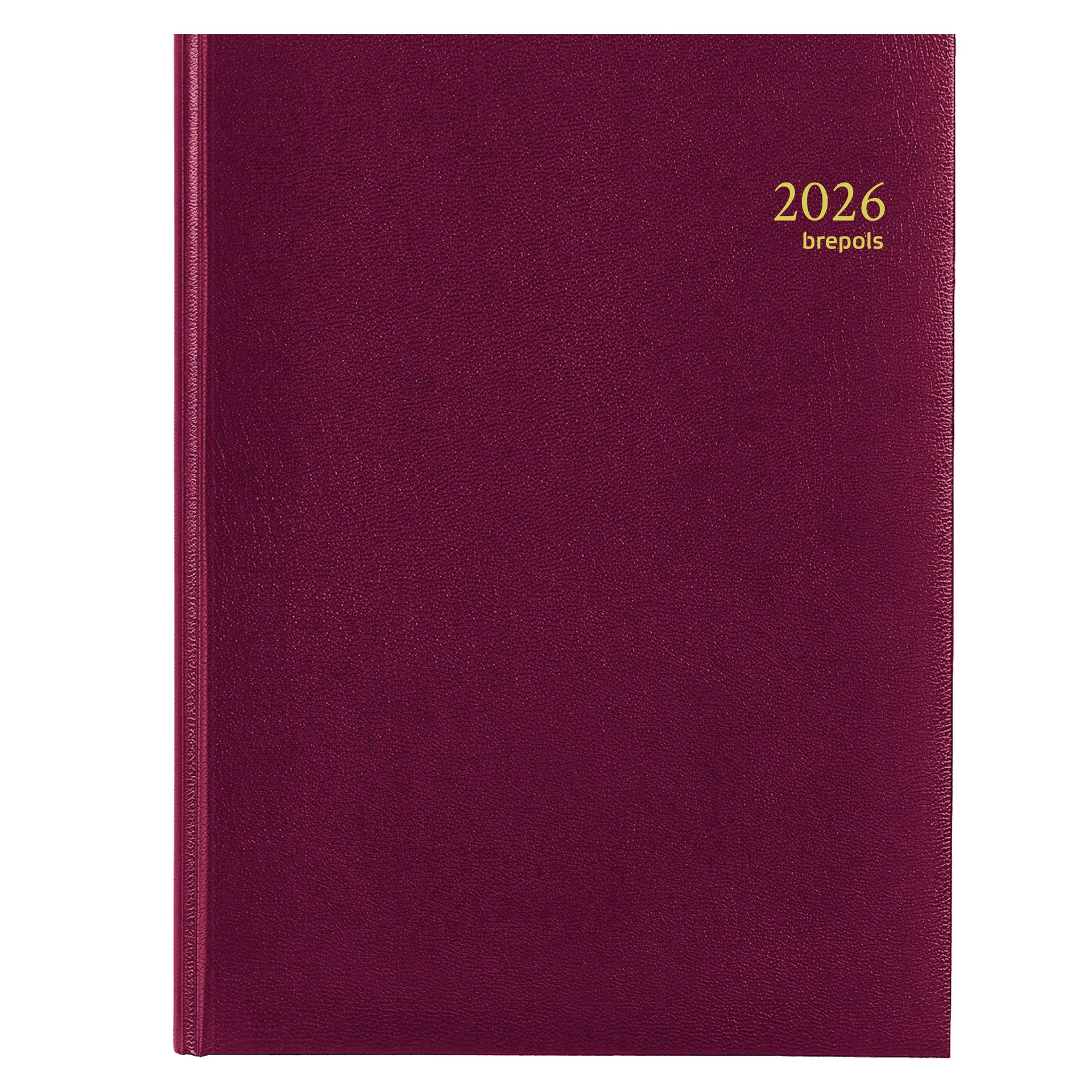 Brepols - Agenda 2026 Timing Lima 7 Tage/2 Seiten Burgund