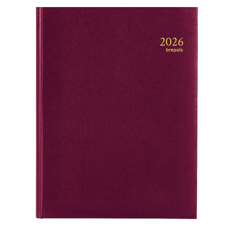 Brepols - Agenda 2026 Timing Lima 7 jours/2 pages bordeaux
