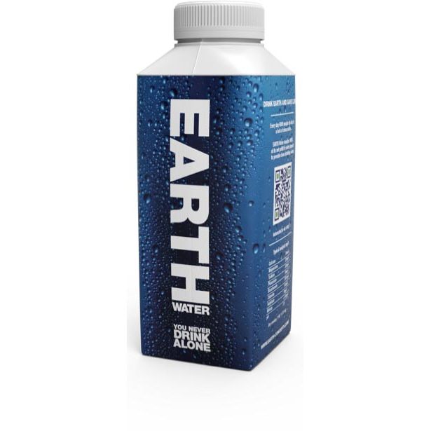 EARTH Water - , bouteille tétra de 33 cl, pack de 24 pièces