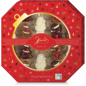 Hamlet -  chocolade kerstfiguurtjes, doos van 195 g