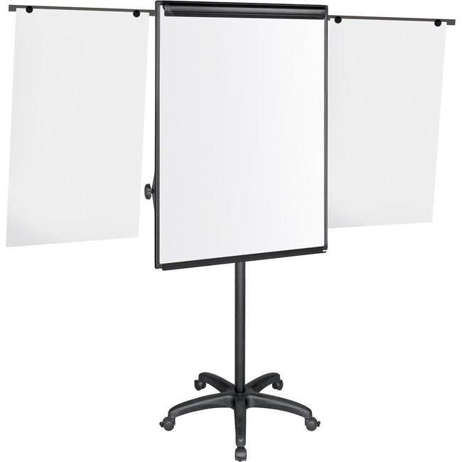 Pergamy - Pergamy Excellence mobiele magnetische flipchart met papierklem en 2 uitschuifbare armen ft 107 x 75 cm