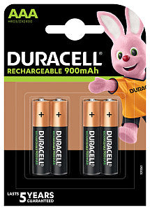 Duracell - Batteries rechargeables Recharge ultra aaa, cloque de 4 pièces