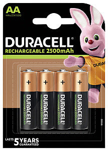 Duracell - Batteries rechargeables Recharge ultra aa, cloque de 4 pièces