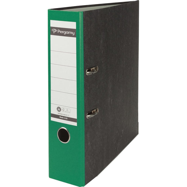 Pergamie - Ordner, für ft A4, aus Pappe, Rücken 8 cm, wolkengrün