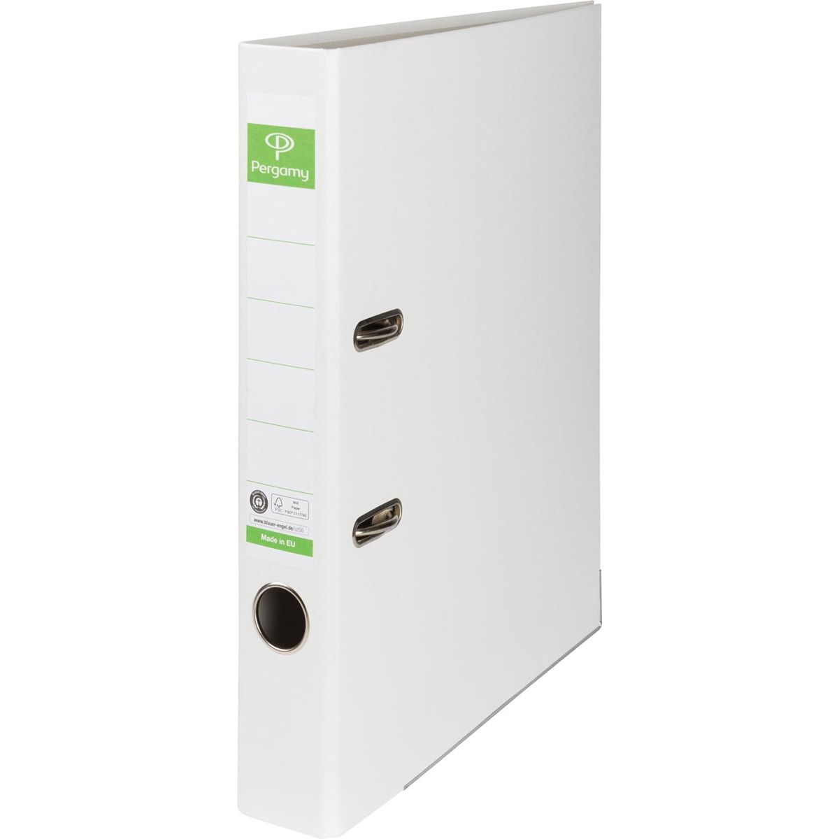 Pergamy -   ordner, voor ft A4, uit Recycolor papier, rug van 5 cm , wit