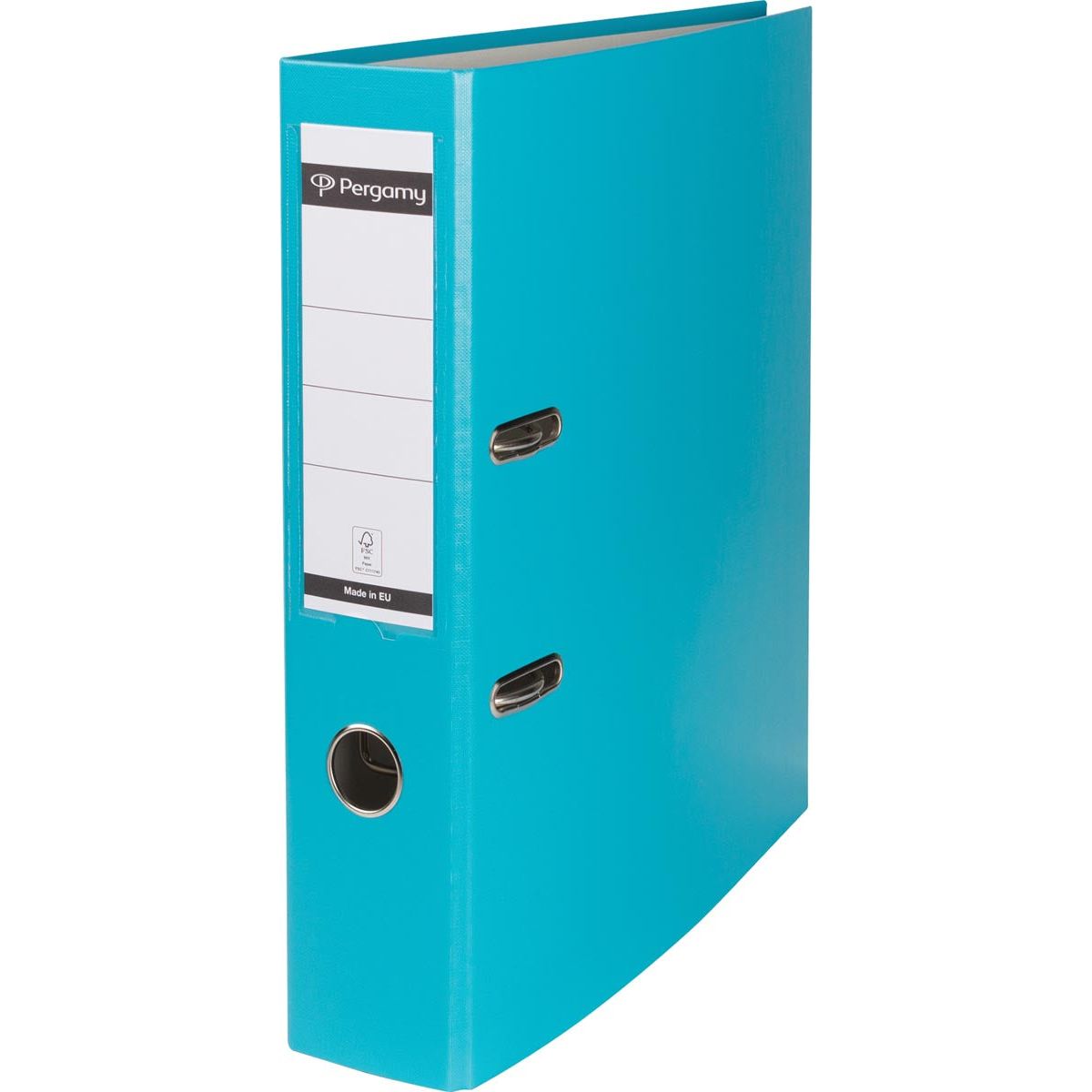 Pergamie - Pergamie Orderner, pour Ft A4, de PP et papier, sans bord protecteur, arrière de 7,5 cm, turquoise