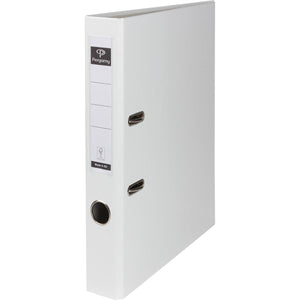 Pergamy - classeur, pour pieds A4, en PP et papier, sans bord de protection, dos de 5 cm, blanc