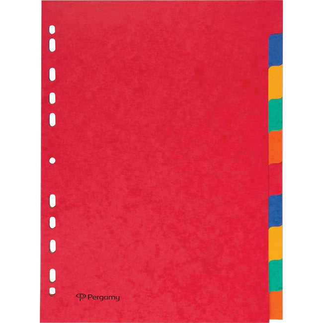 Pergamie – Register ft A4, 11-Loch-Perforation, stabiler Karton, farbig sortiert, 10 Register