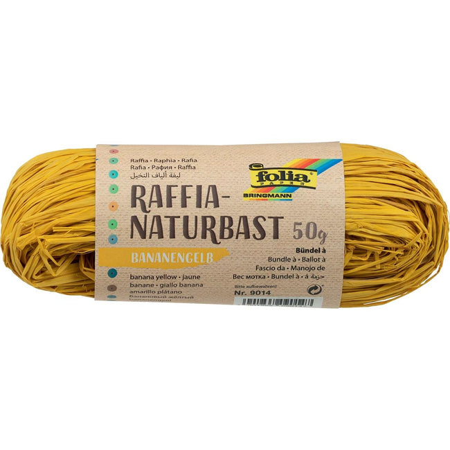 Folia -   raffia donkergeel