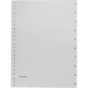 Pergamy - onglets, pi A4, perforation 23 trous, PP gris, jeu 1-10