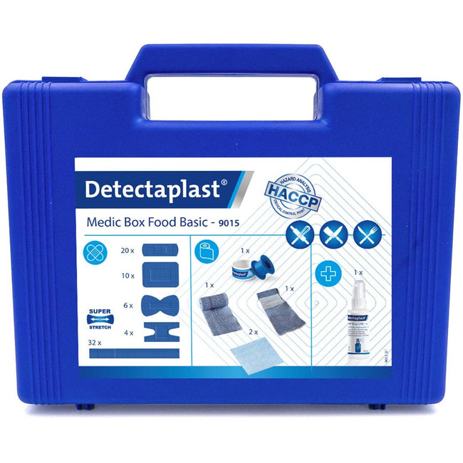 Detectaplast - Erste-Hilfe-Set Medic Box Food Basic, Basiskoffer HACCP