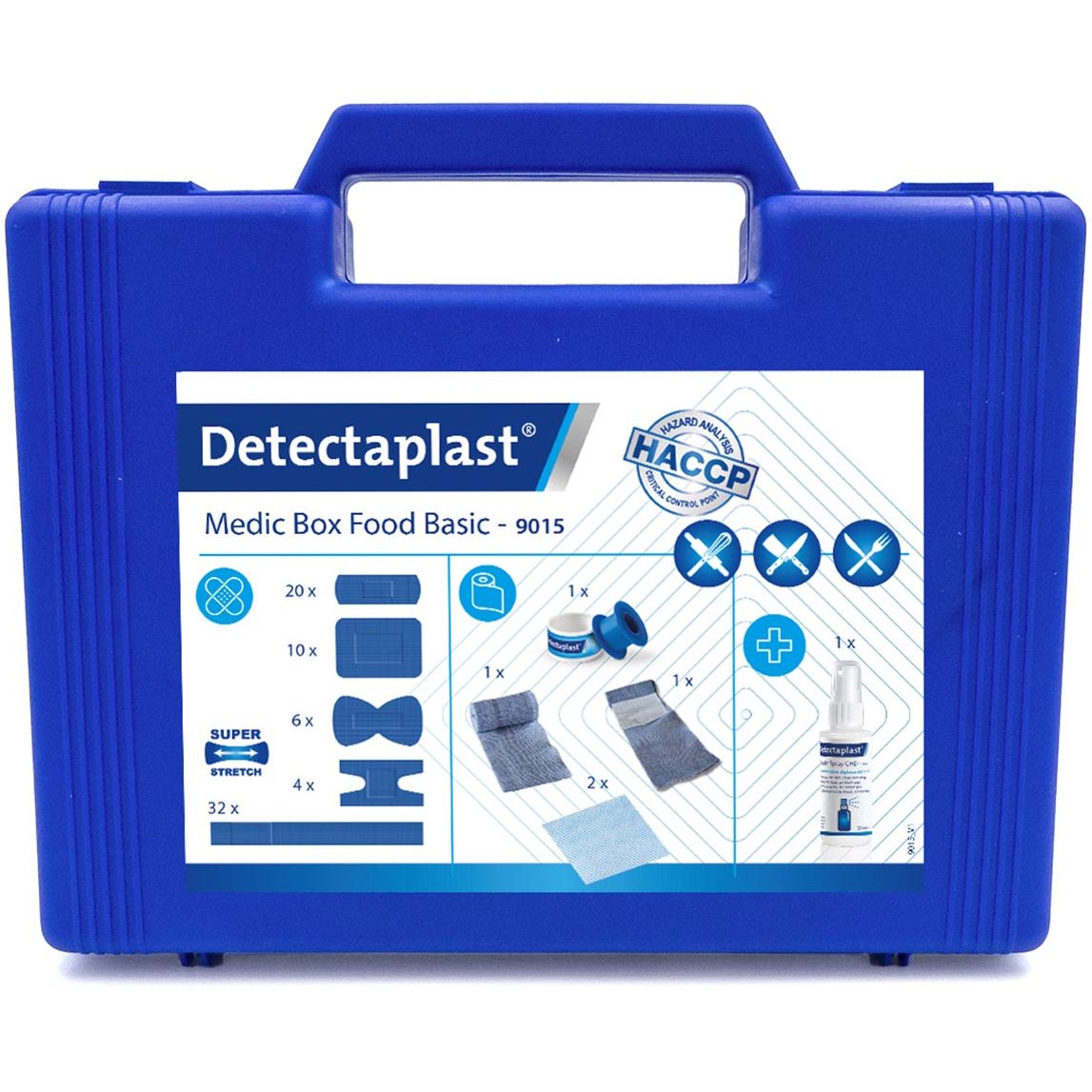Detectaplast - Trousse de secours Medic Box Food Basic, mallette de base HACCP