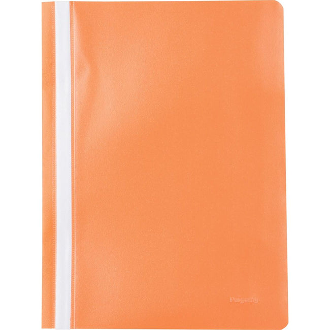 Pergamy - Schnellfix-Ordner, ft A4, PP, 5er-Pack, orange