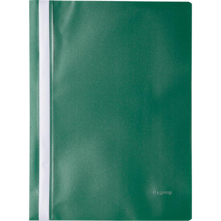 Pergamy - dossier à fixation rapide, ft A4, PP, paquet de 25, vert