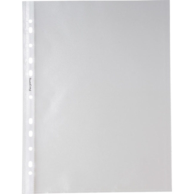 Pergamie – perforierte Ausstellungstasche, ft A4, 11-Loch-Perforation, genarbtes PP von 60 Mikron, Packung mit 200 Stück