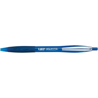 Bic - stylo à bille Atlantis Soft 1 mm, bleu
