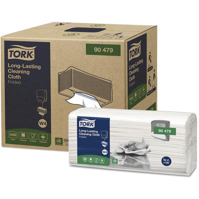 Tork – Langlebiges Reinigungspapier, gefaltet, W4, 90 Blatt, 4er-Packung