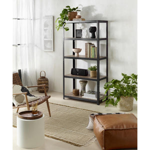 Avasco -  A rek Home Maxi, ft 176 x 90 x 45 cm, 5 legborden, uit metaal, zwart