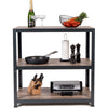Avasco - A Rack Home Table, ft 88 x 90 x 45 cm, 3 Ablagen, aus Metall, schwarz