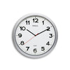 MAUL - Horloge murale Step Quartz Ø40x5cm plastique argent/blanc, tournant silencieusement